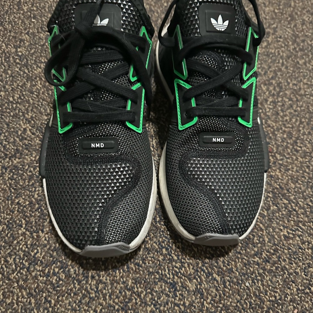 Adidas NMD Black with Neon Green Highlights
